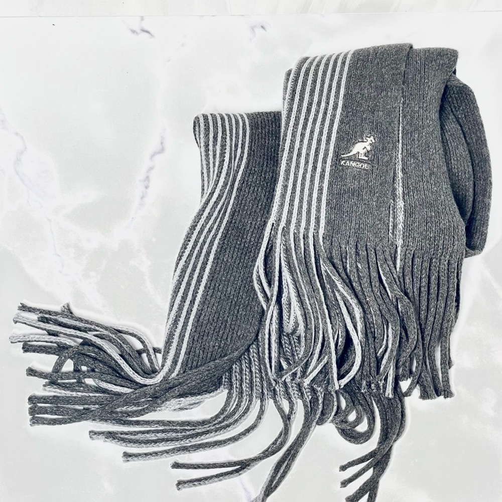 Kangol acrylic Scarf Striped 9.5x77”